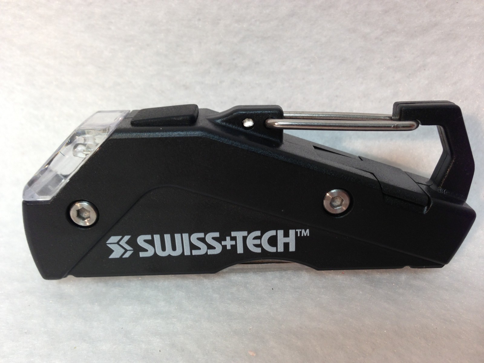 New Swiss+Tech All Purpose 6 in 1 Multitool LED Light Bottle Opener Knive