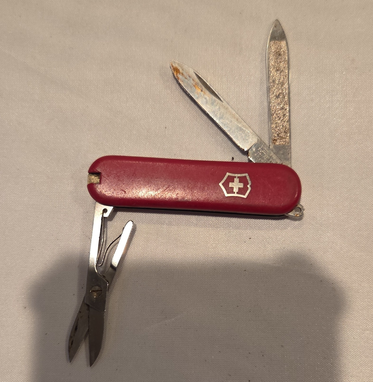 Victorinox Red Stainless Steel Multi-Tool Knife Scissors Nail File Tweezers