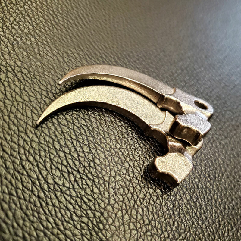 Stainless Steel Keychain Eagle Claw Necklace Pendant Bead Unpacking Box Tool