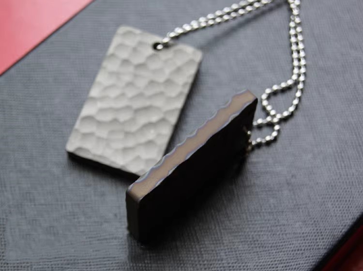 Pure Titanium EDC Necklace Man Necklace Pendant Dog Tag Key chain Decorate Tools