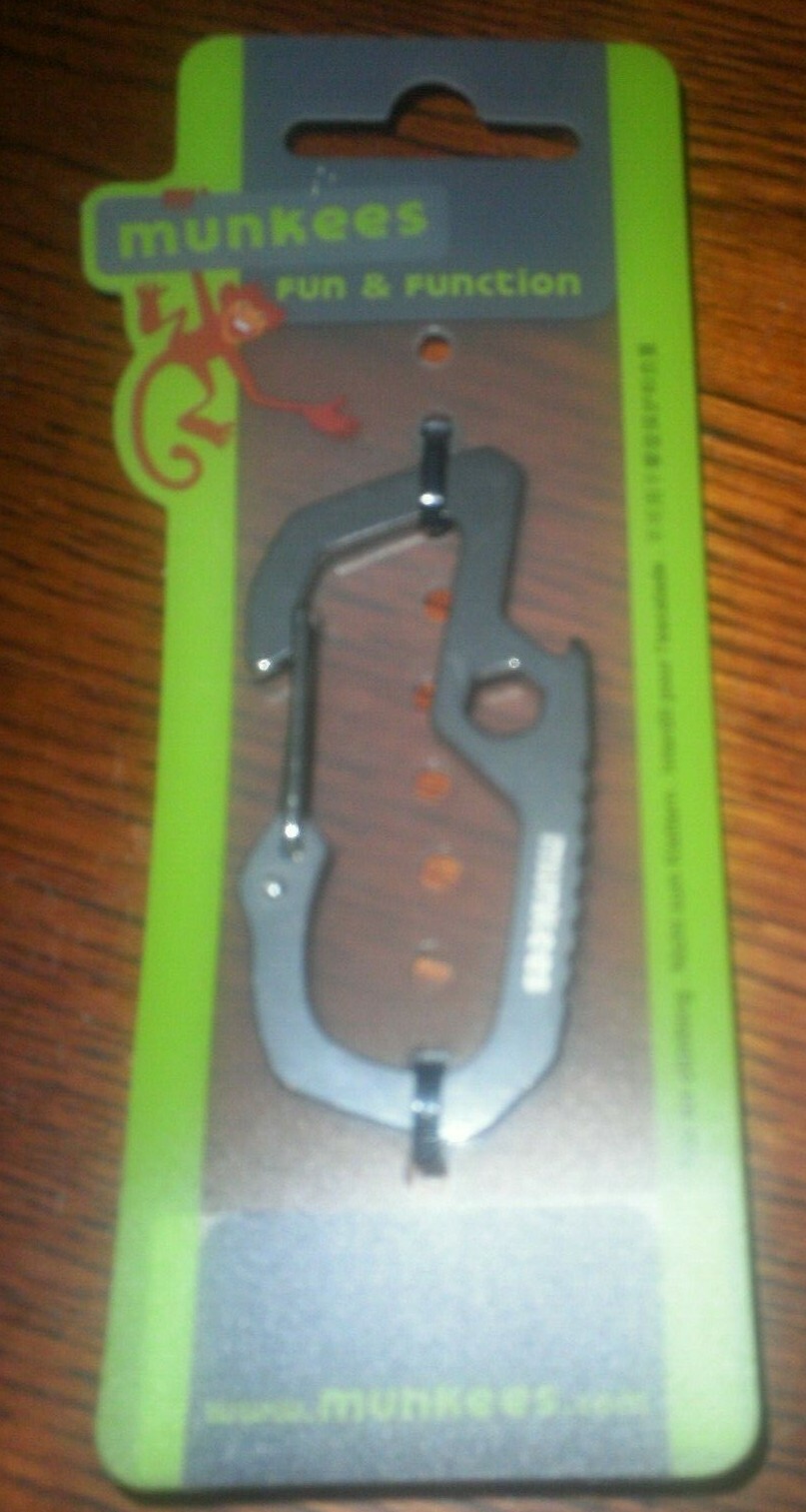 Munkees Carabiner Key Chain Function Camping Multi Function Carabiner Stainless