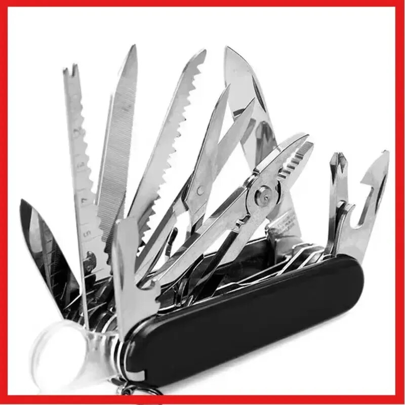 Multifunctional Pocket Knife 30 Basic Functions Multitool Swiss Hand Tools Army