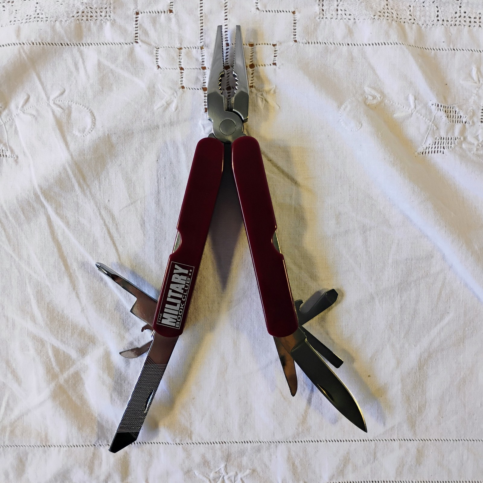 Vintage Multi-Tool The Military Book Club Advertising 9-in-1 Tool With Case
