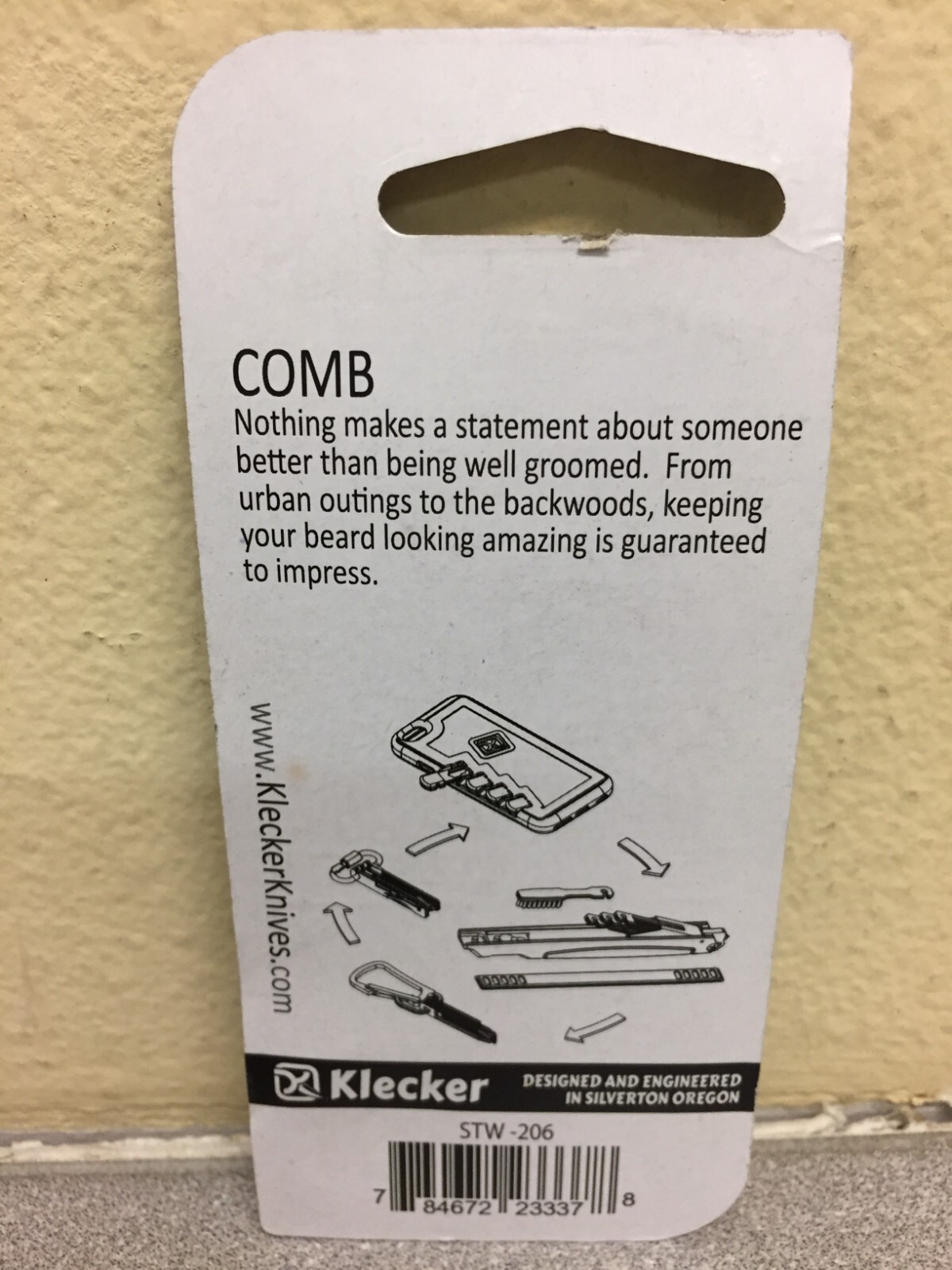 Klecker Knives STW-206 Stowaway Tools Comb Stainless Steel