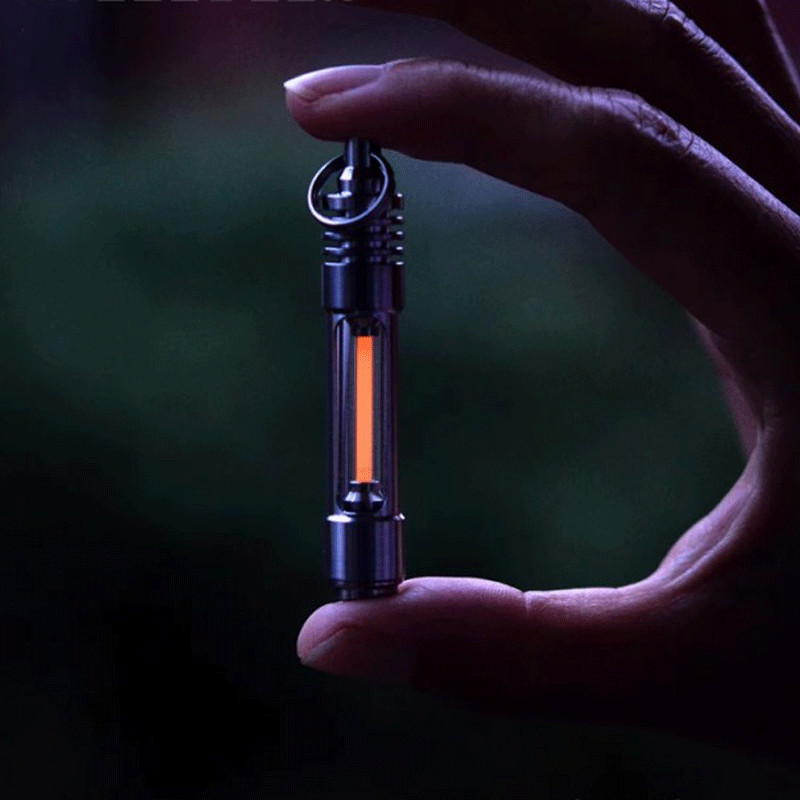 1 Pcs 3*22.5mm Titanium Luminous Tube Pendants Paracord Beads Key Ring Pendants