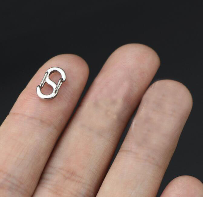 EDC 2 PCS Mini Titanium Alloy Hanging Buckle S-shape 8-shape Hook Clasp