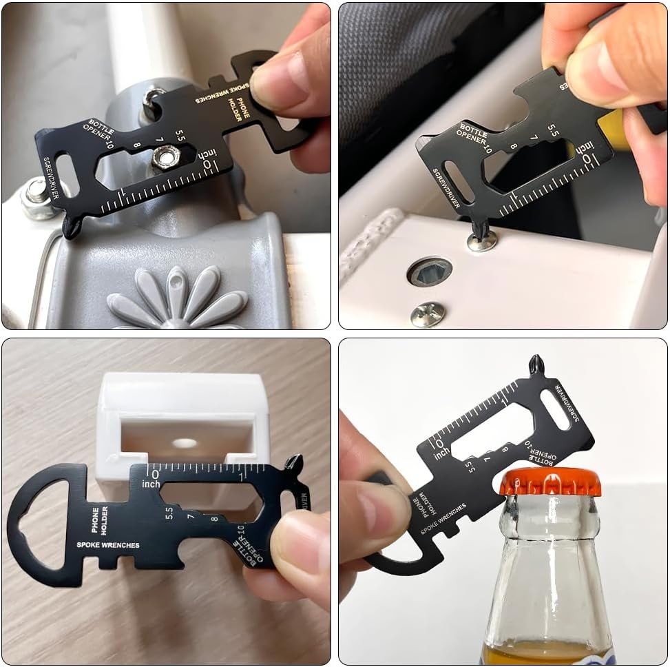18 in 1 Snowflake Multitool & 8 in 1 Card Tool Stocking Stuffers Men Christmas