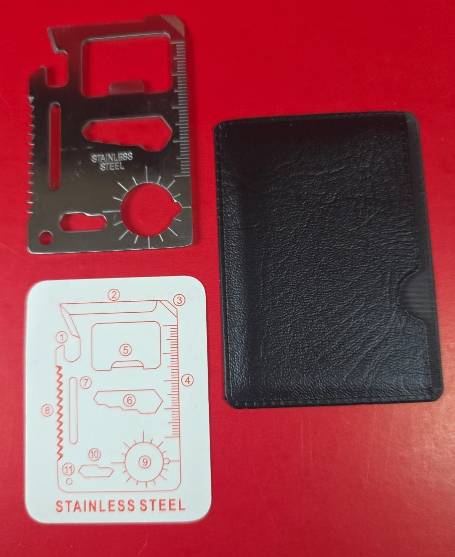 Credit Card Size Multitool Survival 18 in 1 Tools Pocket/Wallet Size