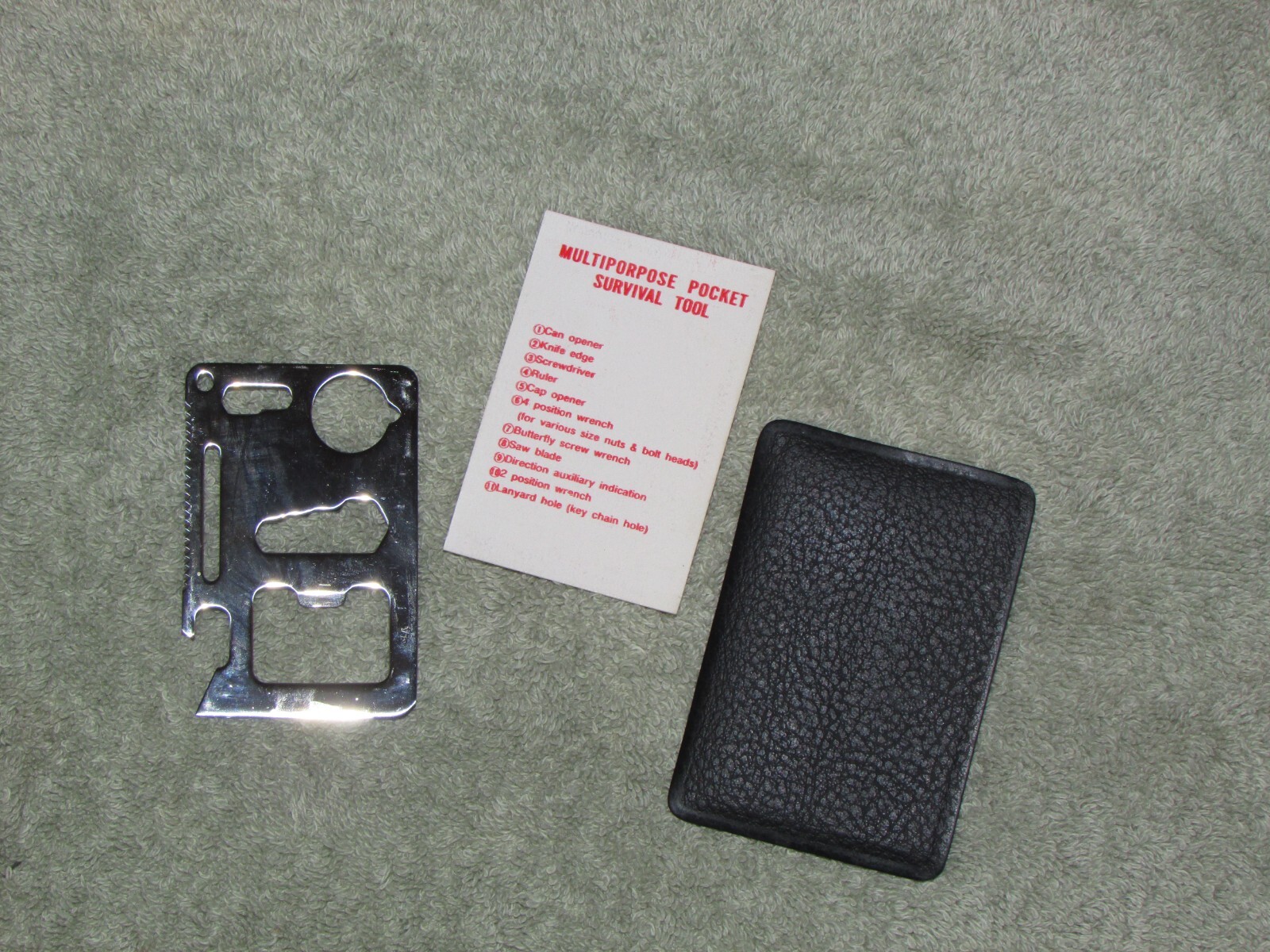 MULTIPURPOSE POCKET SURVIVAL TOOL SS 2.75 X 1.75 inches Natural Wonder (D)