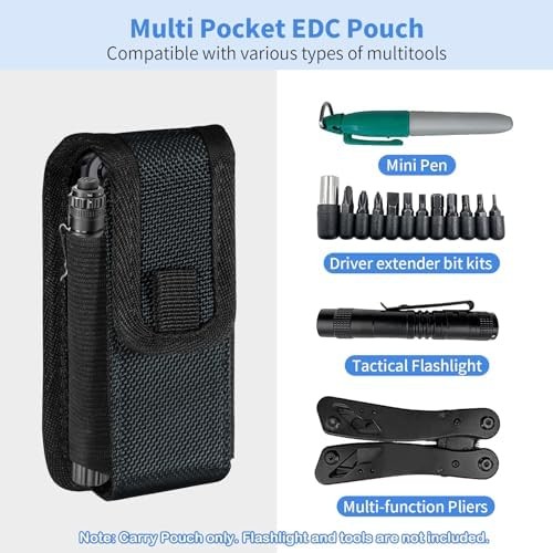 Multitool Sheath EDC Pouch Compatible with Leatherman Wave Plus Wingman Surge Re