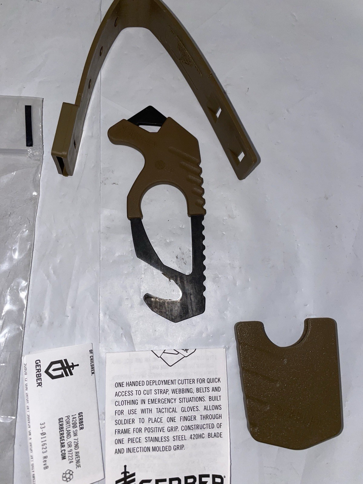 Gerber 30-000132 Emergency Strap, Webbing And Belt Cutter