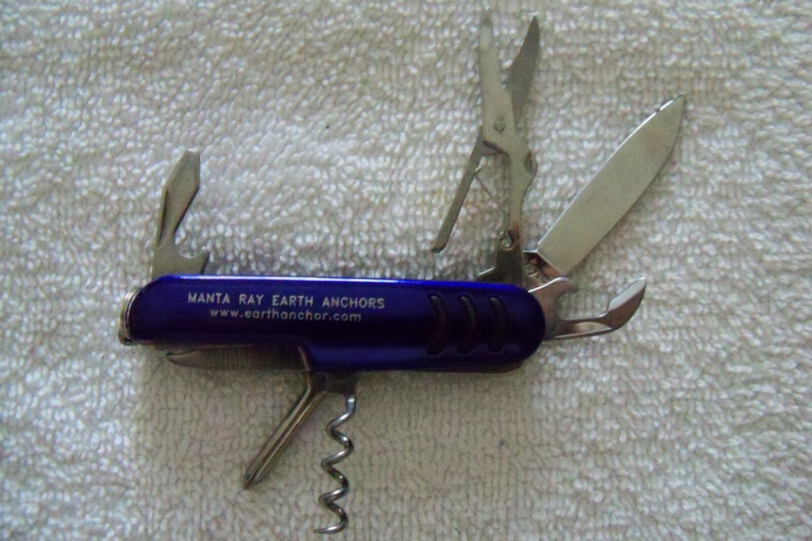 NEW Cobalt Blue Knife Multi Function Pocket Knife & Tool (7) Tools in all