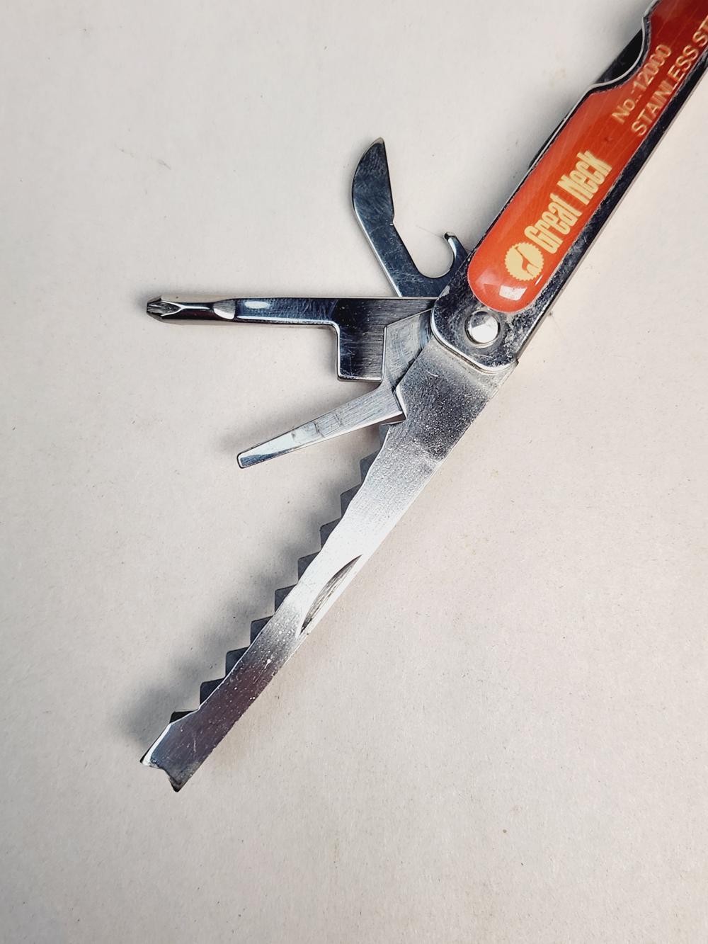 Great Neck Stainless Steel Utility Knife (12000) w/ Fabric Case – Vintage
