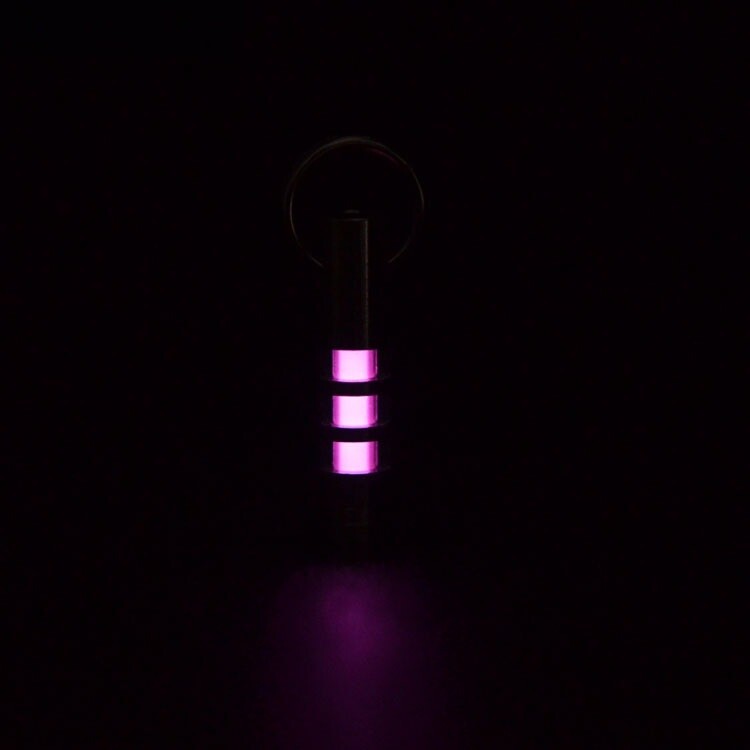 Glow in the Dark Titanium Keychian Necklace Pendant EDC Charm 25 Years Life Gift