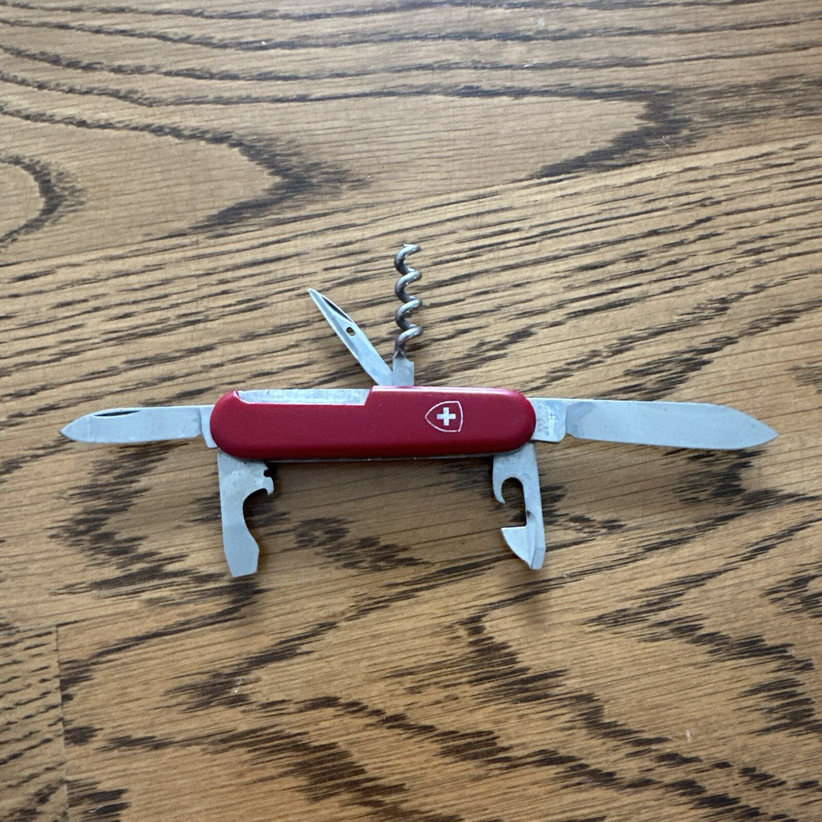 Victorinox Officer Suisse Swiss Army Knife 6 Multi Tool Red Vintage – Stiff