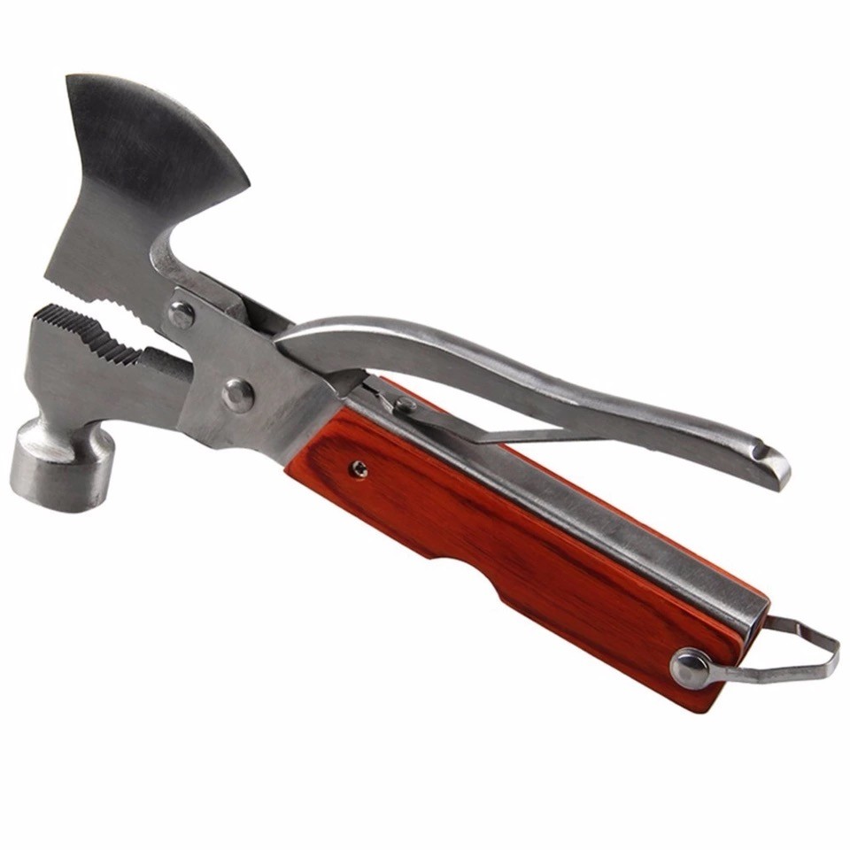 Multi Tool Hammer Saw Axe Knife Wire Cutter Pliers Wrench Screwdriver