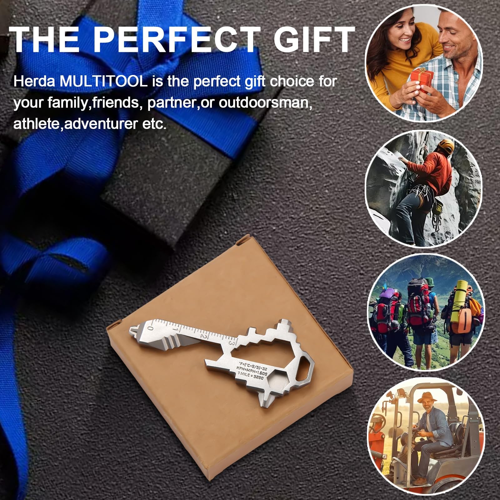 Keychain Multitool – EDC Tool with 17+ Functions Gifts| Small Bottle Opener k…