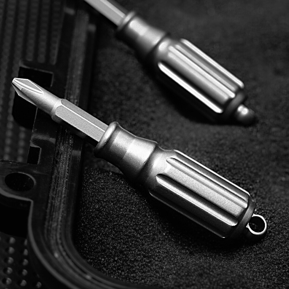 1PC Mini Titanium S2 Steel Screwdriver Portable Keychain Outdoor Pocket ToolEdc