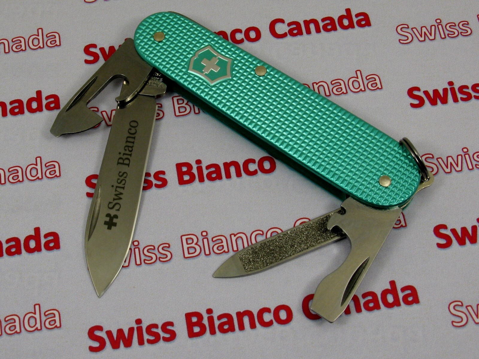 Swiss Bianco Exclusive Victorinox Cadet Summer Turquoise Alox Swiss Army Knife
