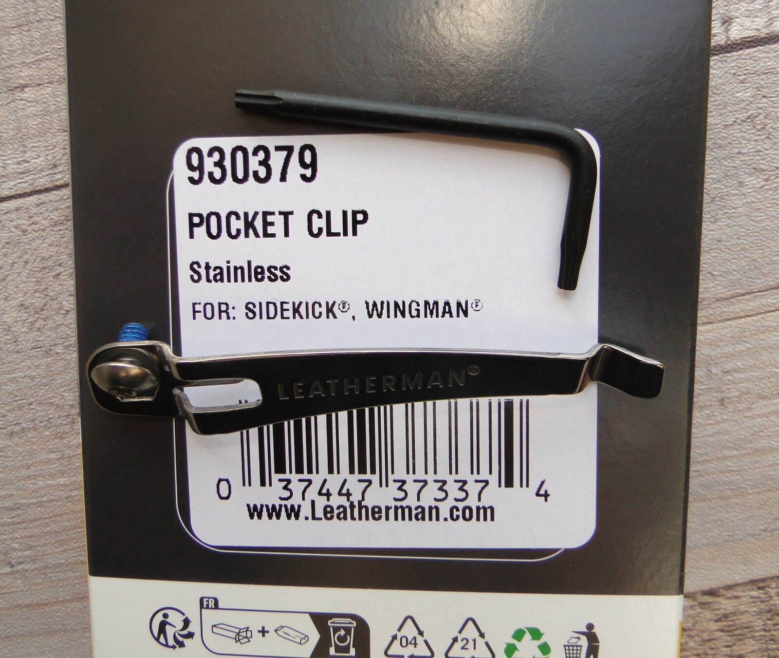 Leatherman® Pocket Clip Stainless for Sidekick Wingman & Rev Multi-Tools 930379