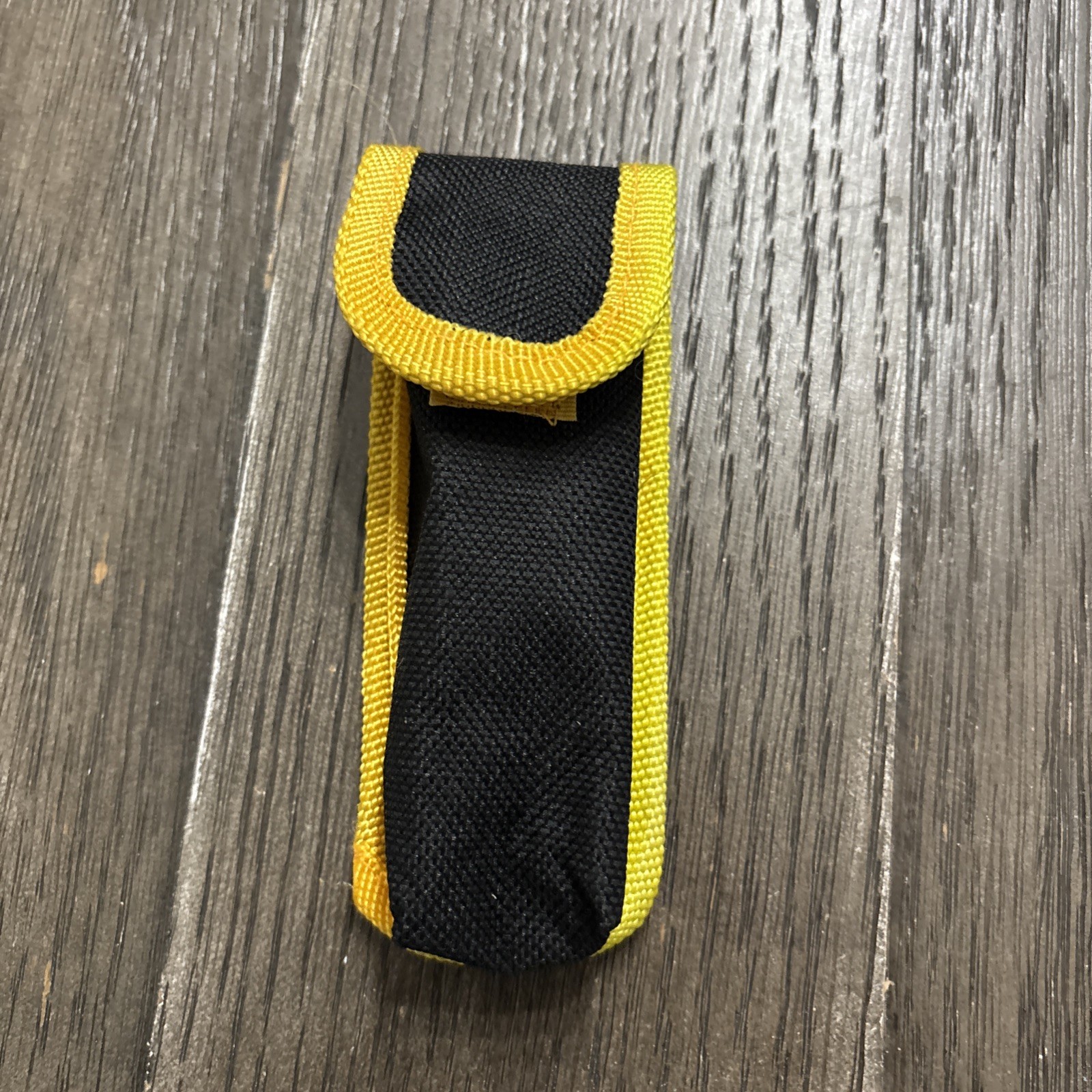 Nylon Flashlight, Knife, Tool Holder. 5”. Yellow & Black