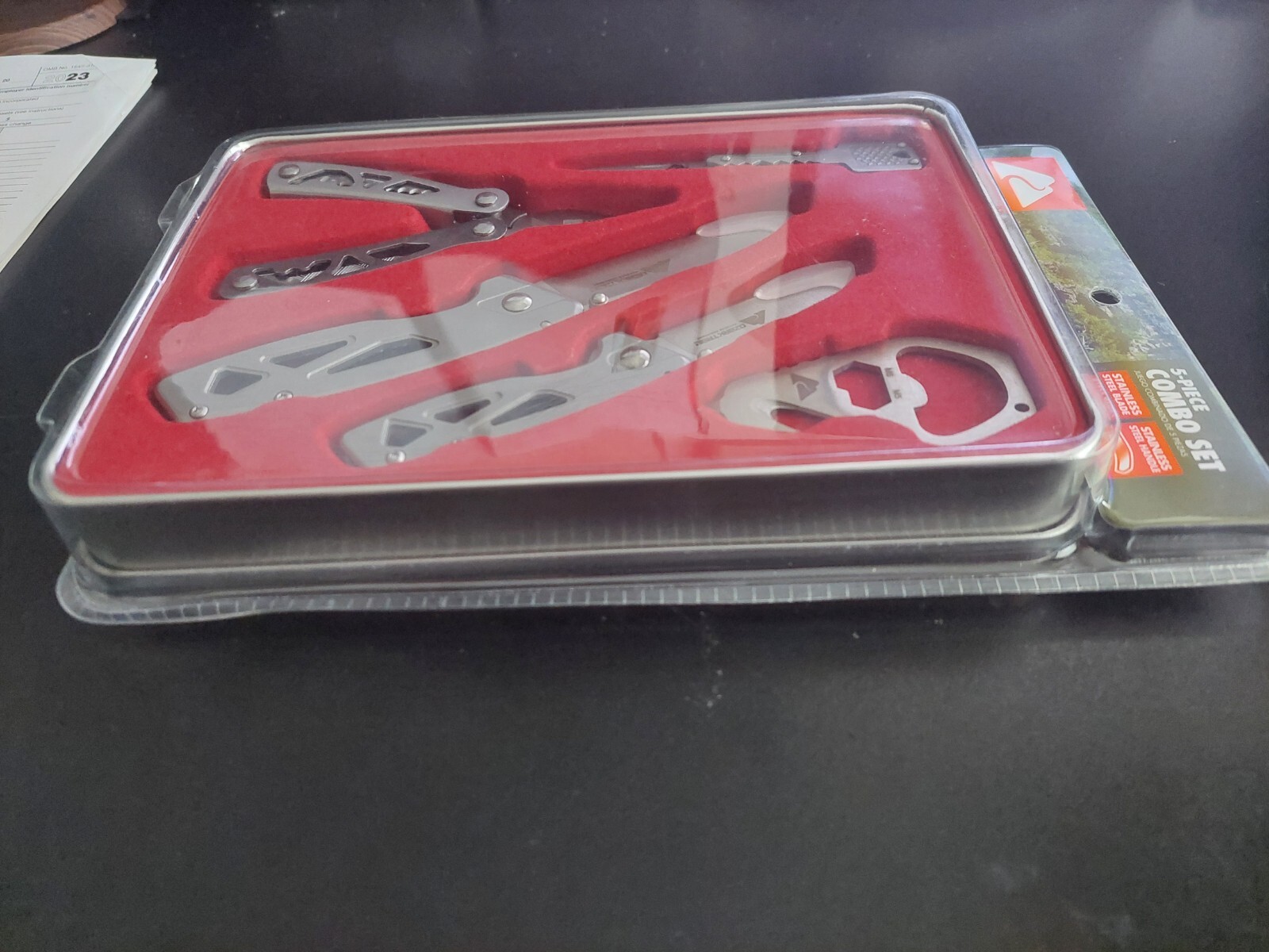 Ozark Trail 5pcs Combo Set Stainless Steel Folding Knives Multi-tool Key Knife!