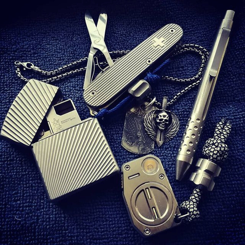 EDC Stainless Steel Insert Portable Candy Chewing Gun Medicine Box Storage