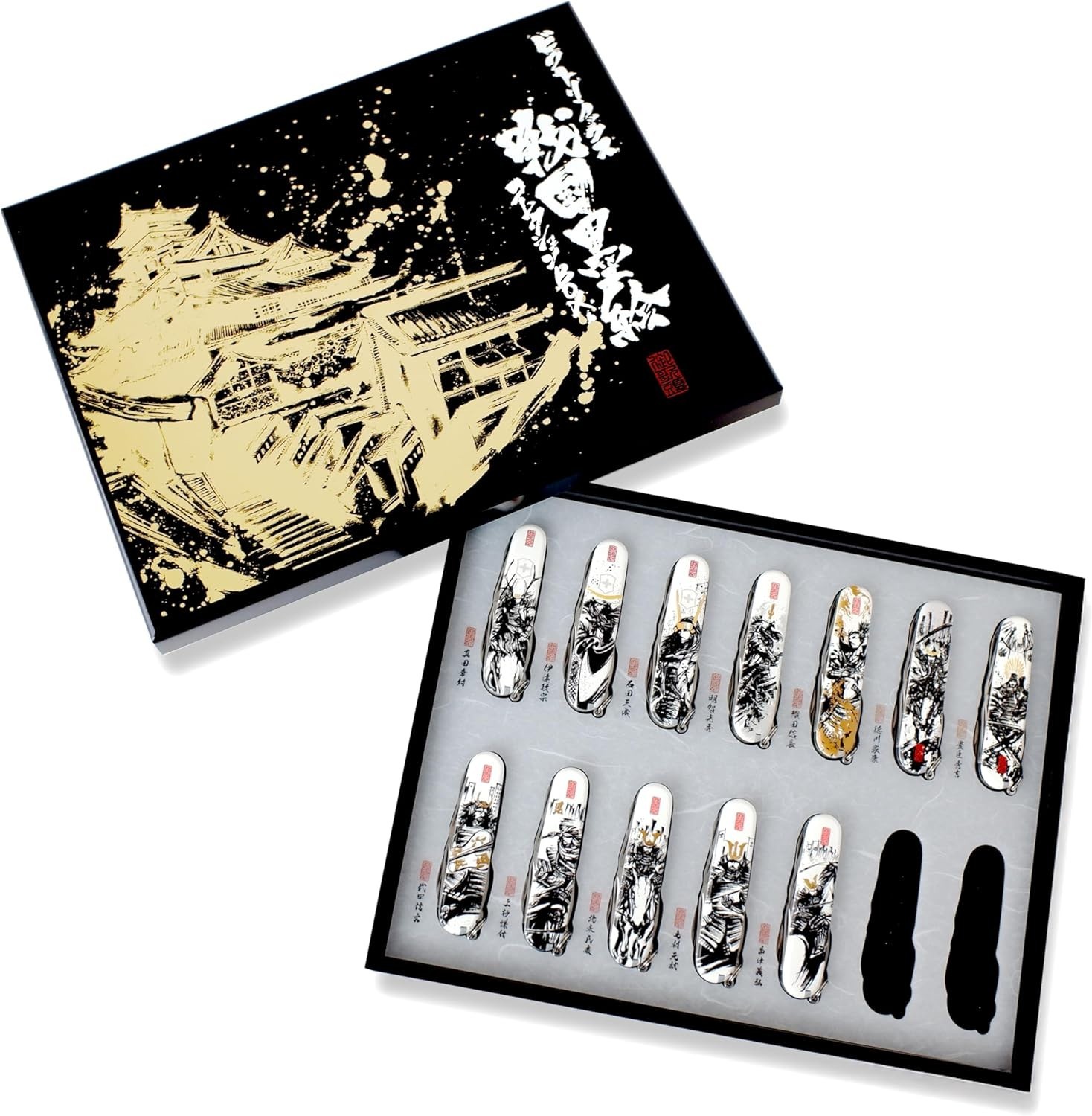 Victorinox Samurai Ink Climber 12 Knife Set Kumiki Wood Box Limited Japan
