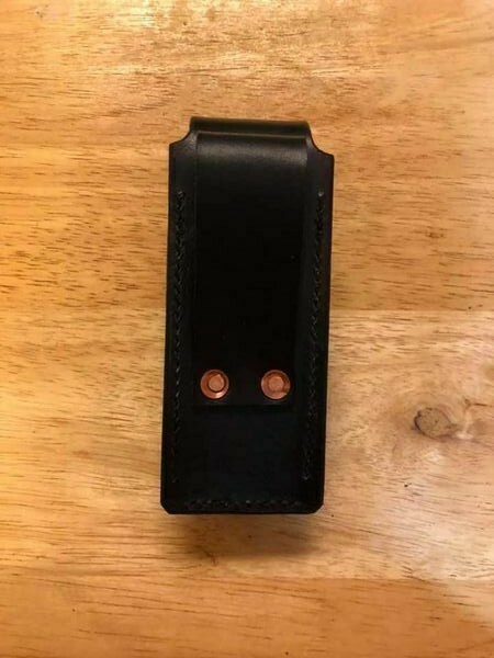Custom Real Leather Black Case Sheath for  Buck Model 112 and similar Knives