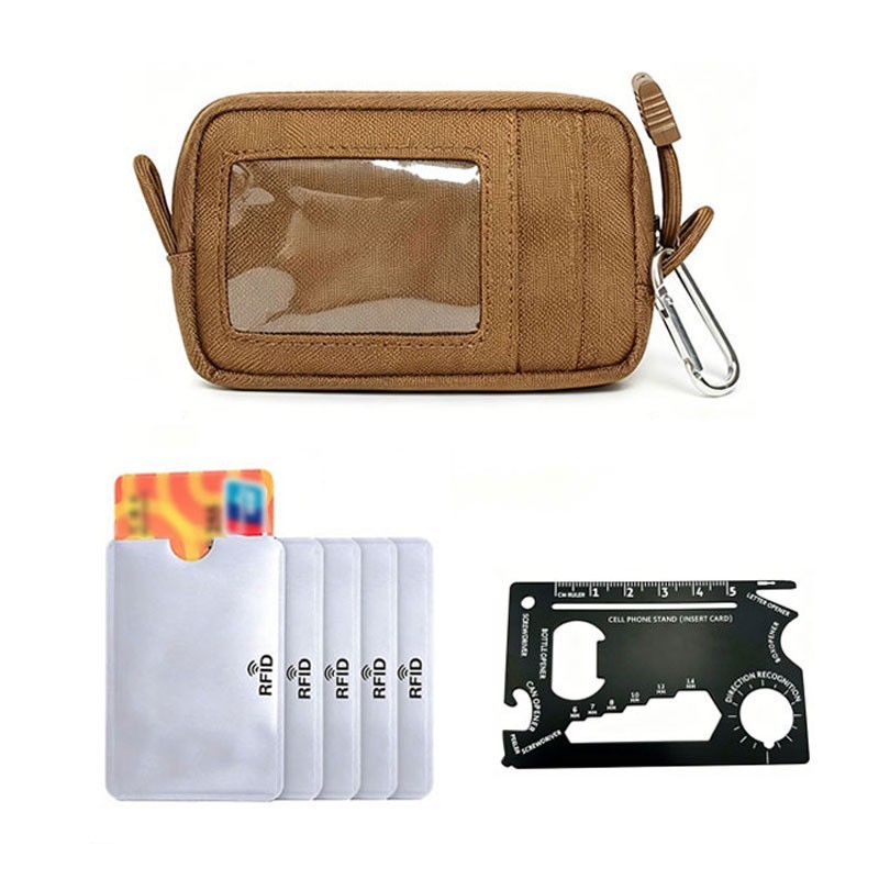 Waist Pouch + 5 anti-theft credit card cases + Multi-functional tool card