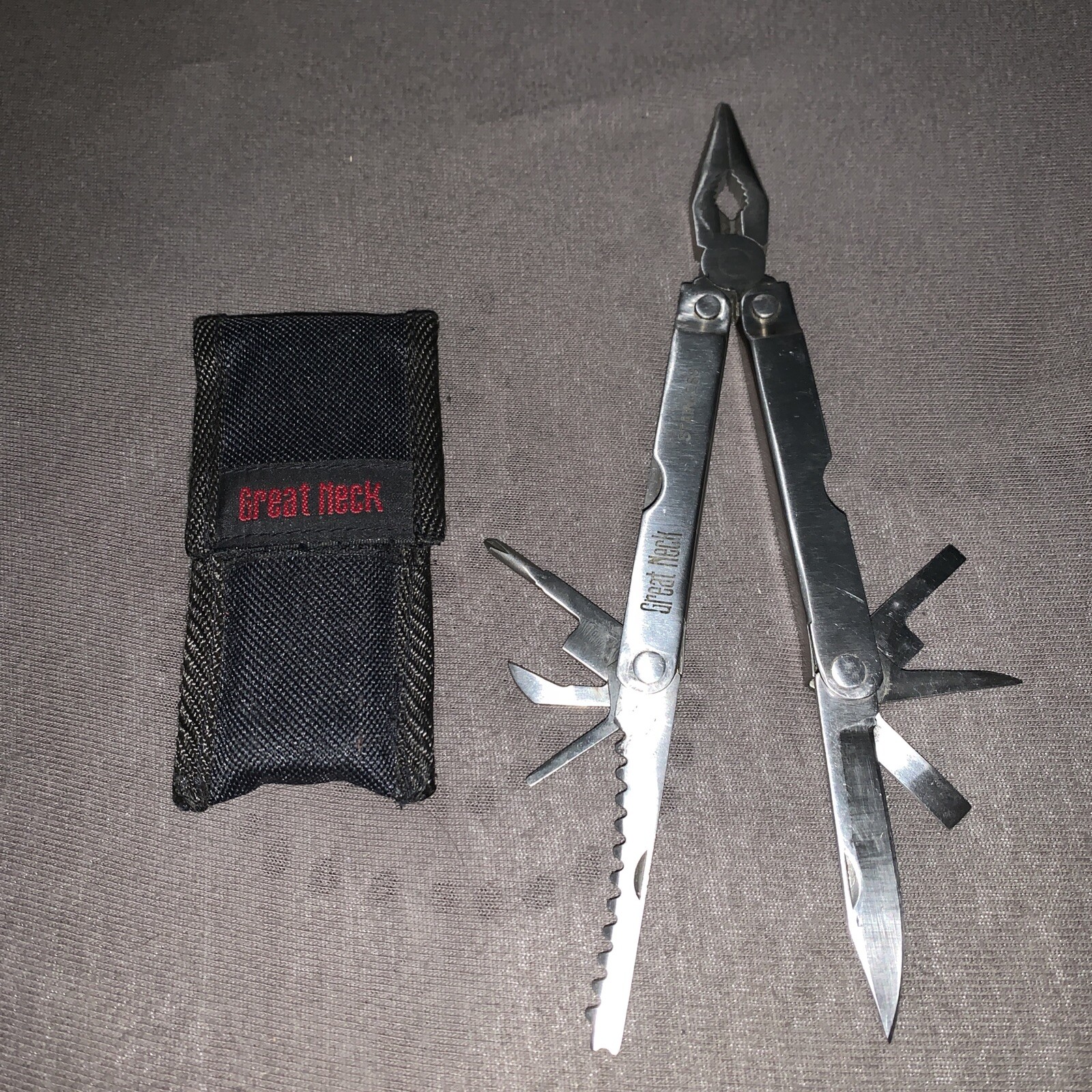 Great Neck 12000 Stainless Steel 12 In 1 Multi Tool Pliers Knife Screwdrivers