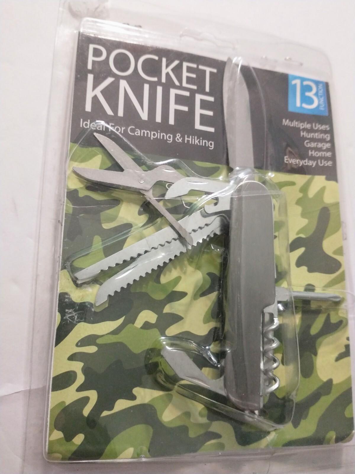 Kole Imports Pocket Knife Multi tool 13 Functions Steel In Original Packaging