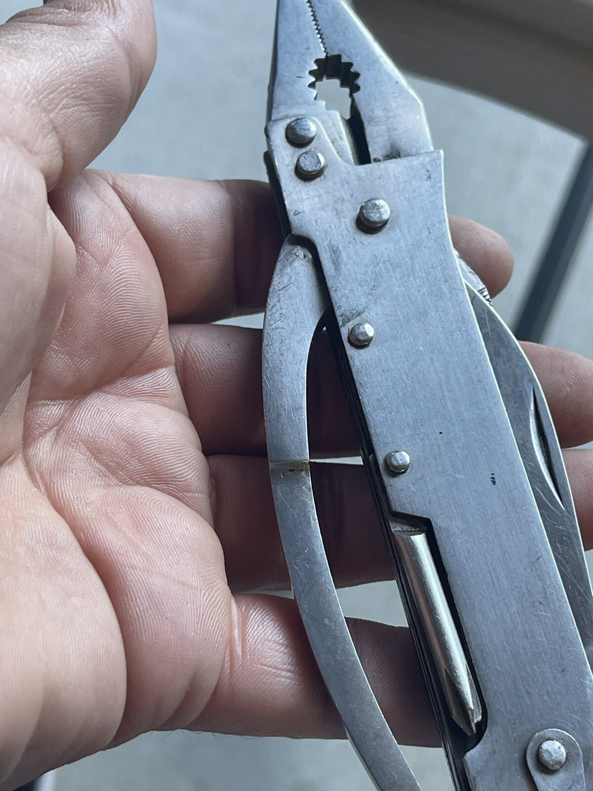 Stainless Steel MULTI Function TOOL Pocket Plier Knife ~Long Nose
