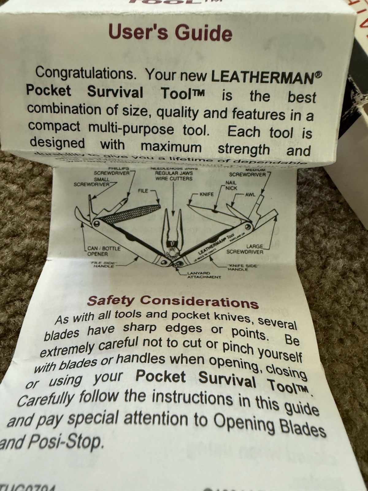 Vtg LEATHERMAN Multi Tool w Leather Case Portland, Oregon USA Box 1994 NEW