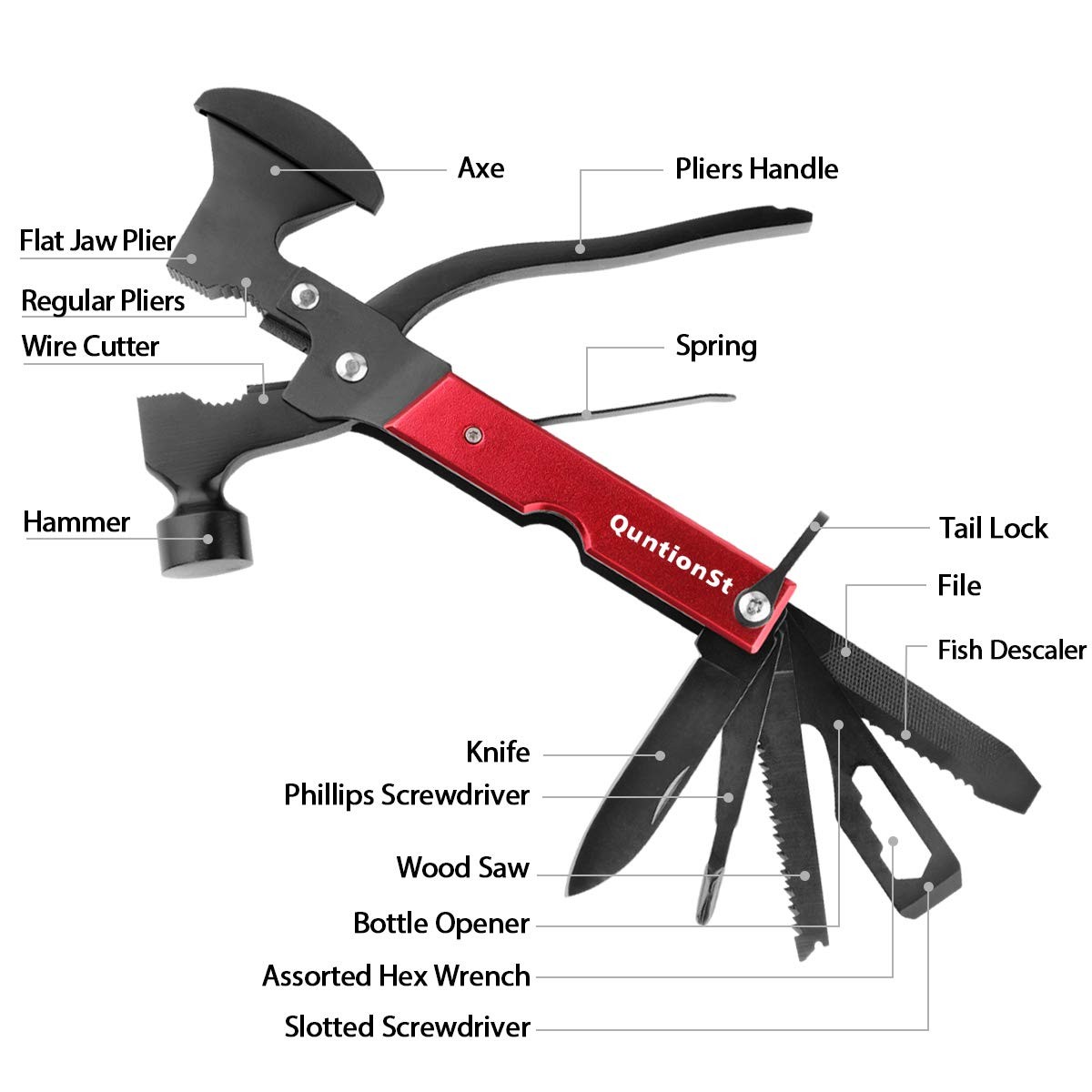 Camping Gear Multitool, Stocking Stuffers for Men, Christmas Mens Gifts for H…
