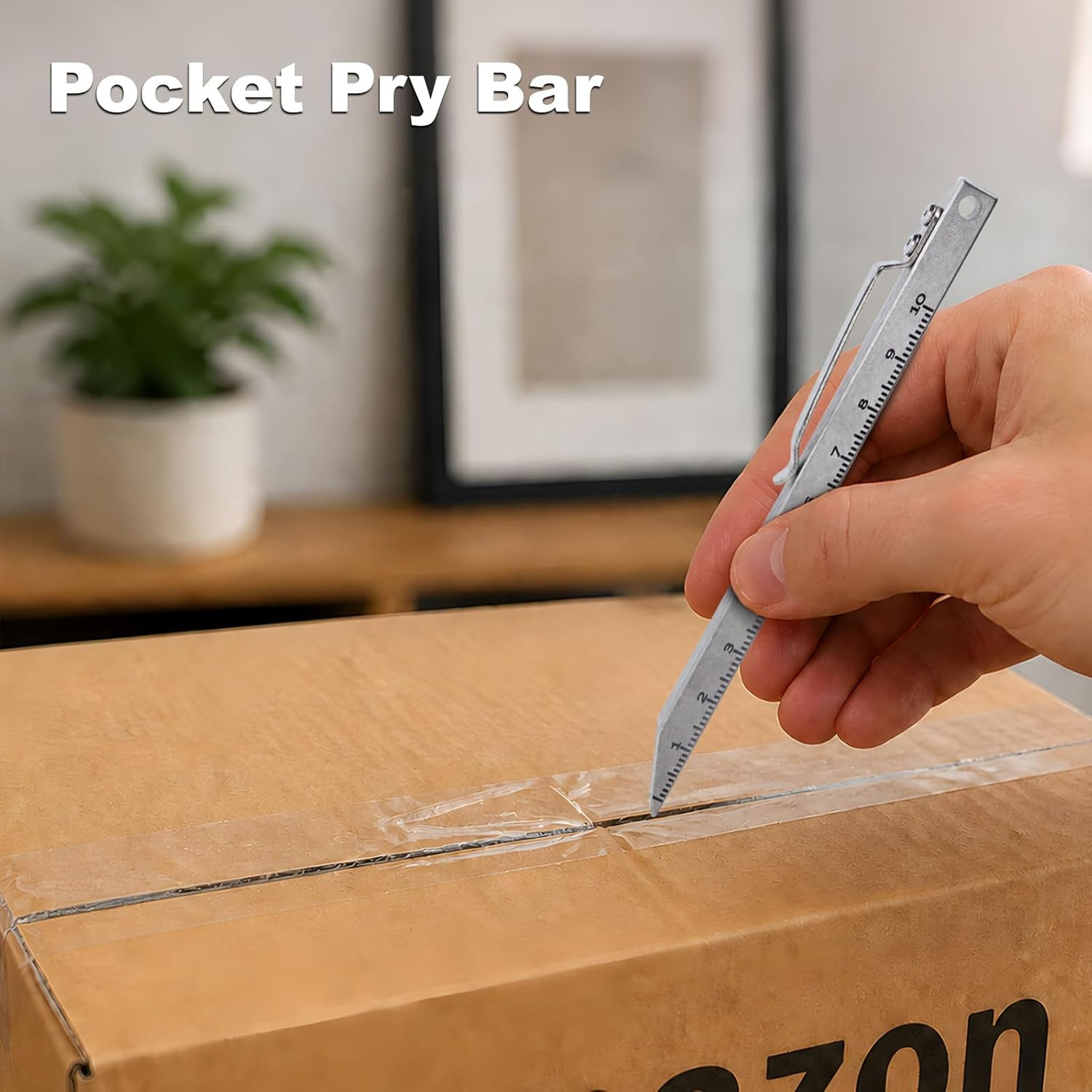 Pry Bar, Mini Pry Bar, EDC Pry Bar, Long Titanium Pocket Pry Bar with Stainless