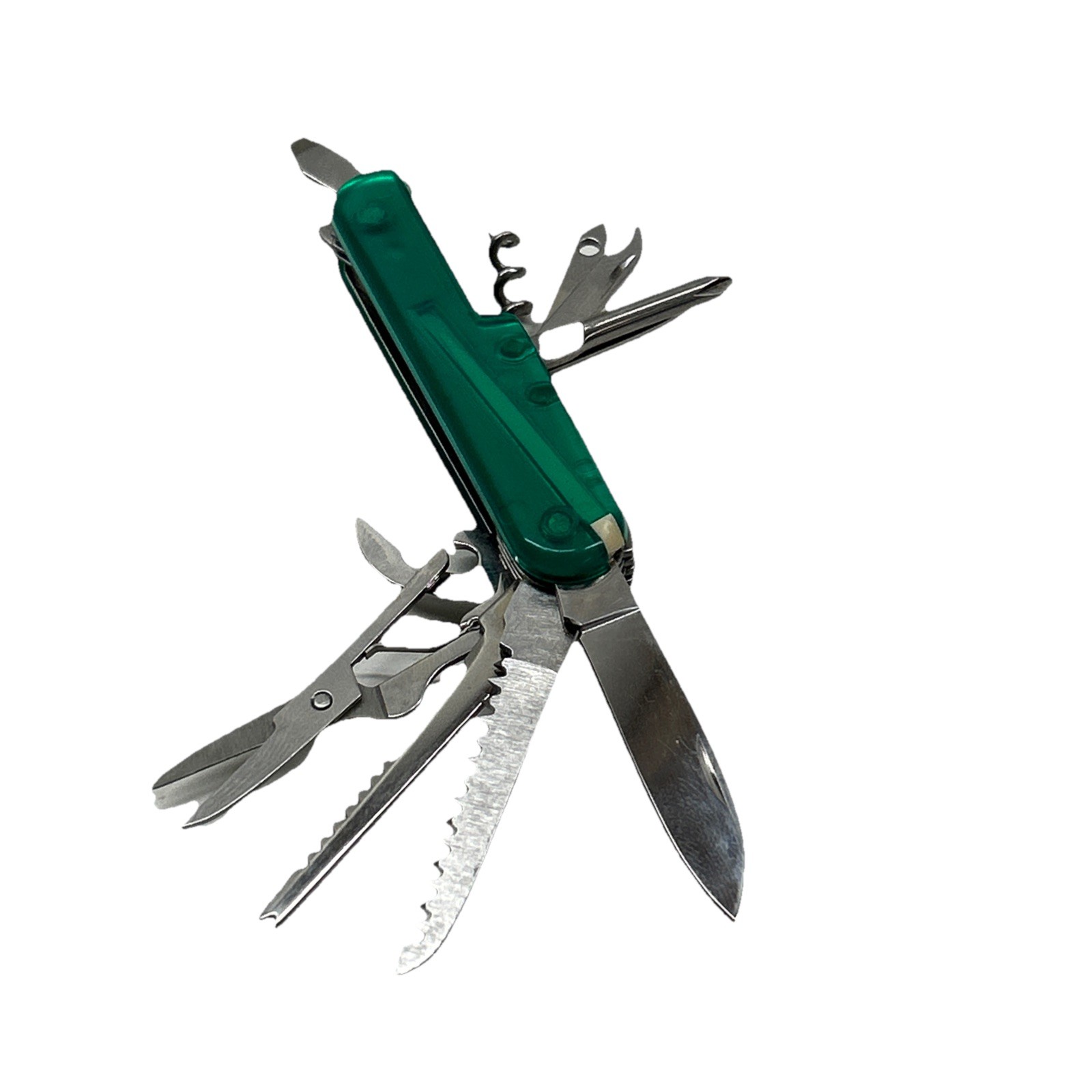 Green 3” Multi Tool With 13 Tools – Survival Knife Set – Stainless Steel