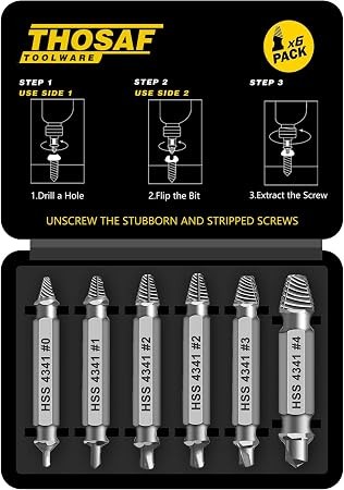 THOSAF Damaged Screw Extractor Set, Fathers Day Gifts for Men
