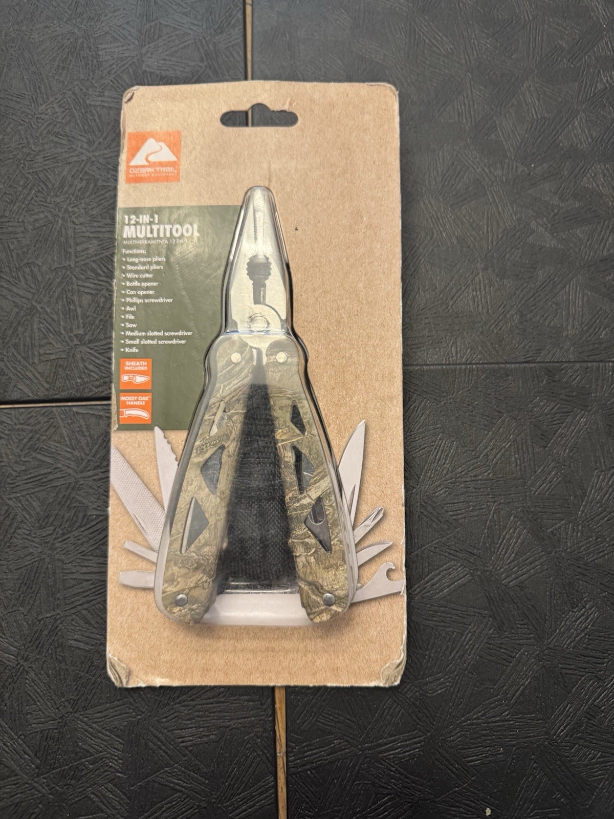 Ozark Trail 12in 1Multi-Tool with Sheath Outdoor Equipment New Realtree camo