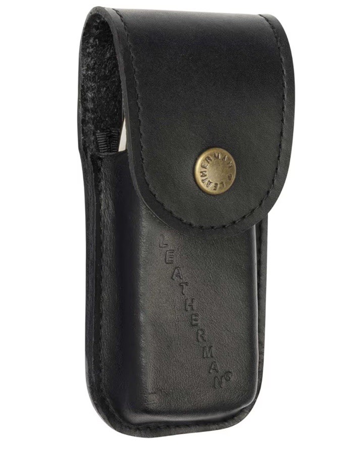 LEATHERMAN Heritage Leather Snap Sheath for Multi-Tools, Black, Medium