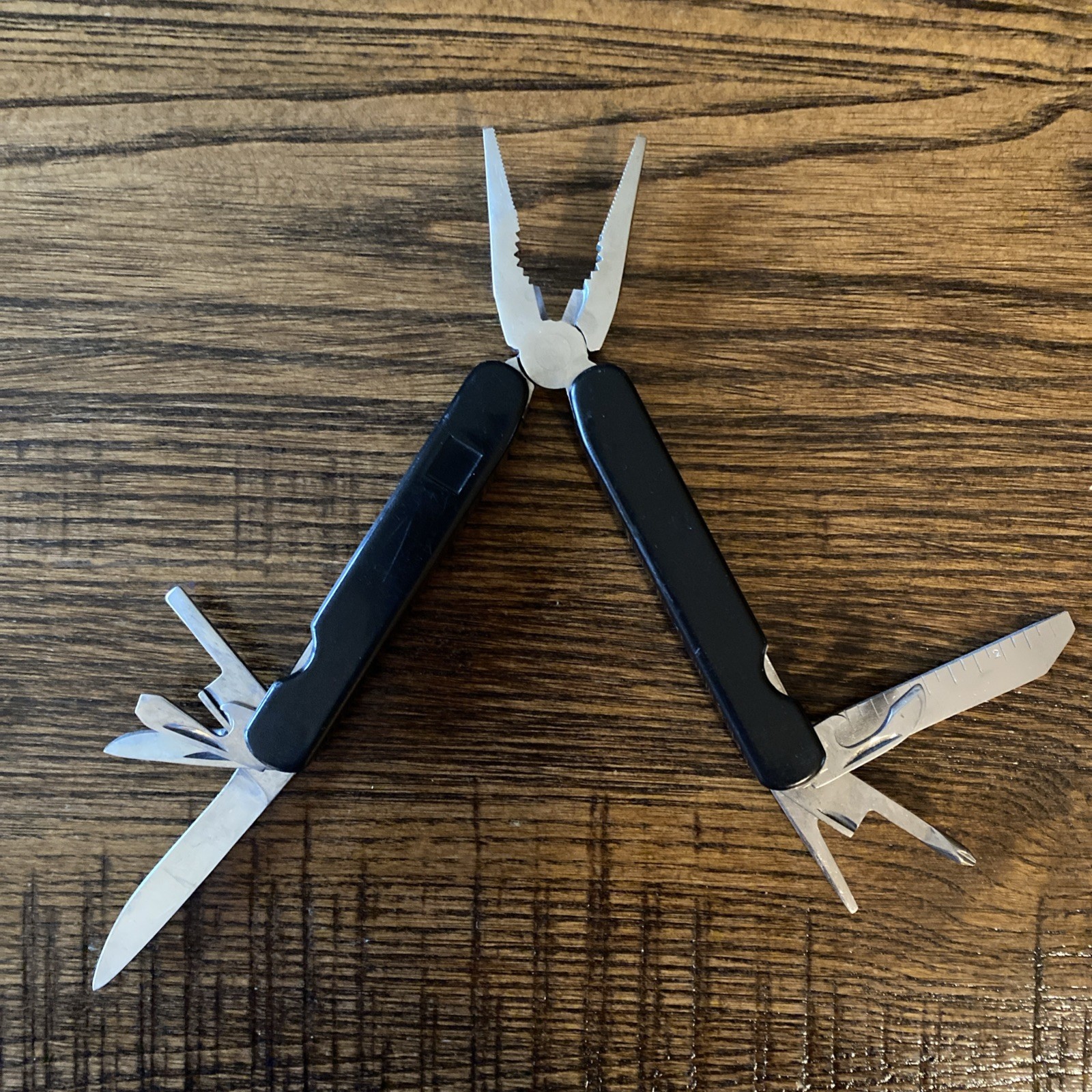 Multi-Tool Utility Pocket Knife Pliers File Ruler Screwdriver Bottle Opener