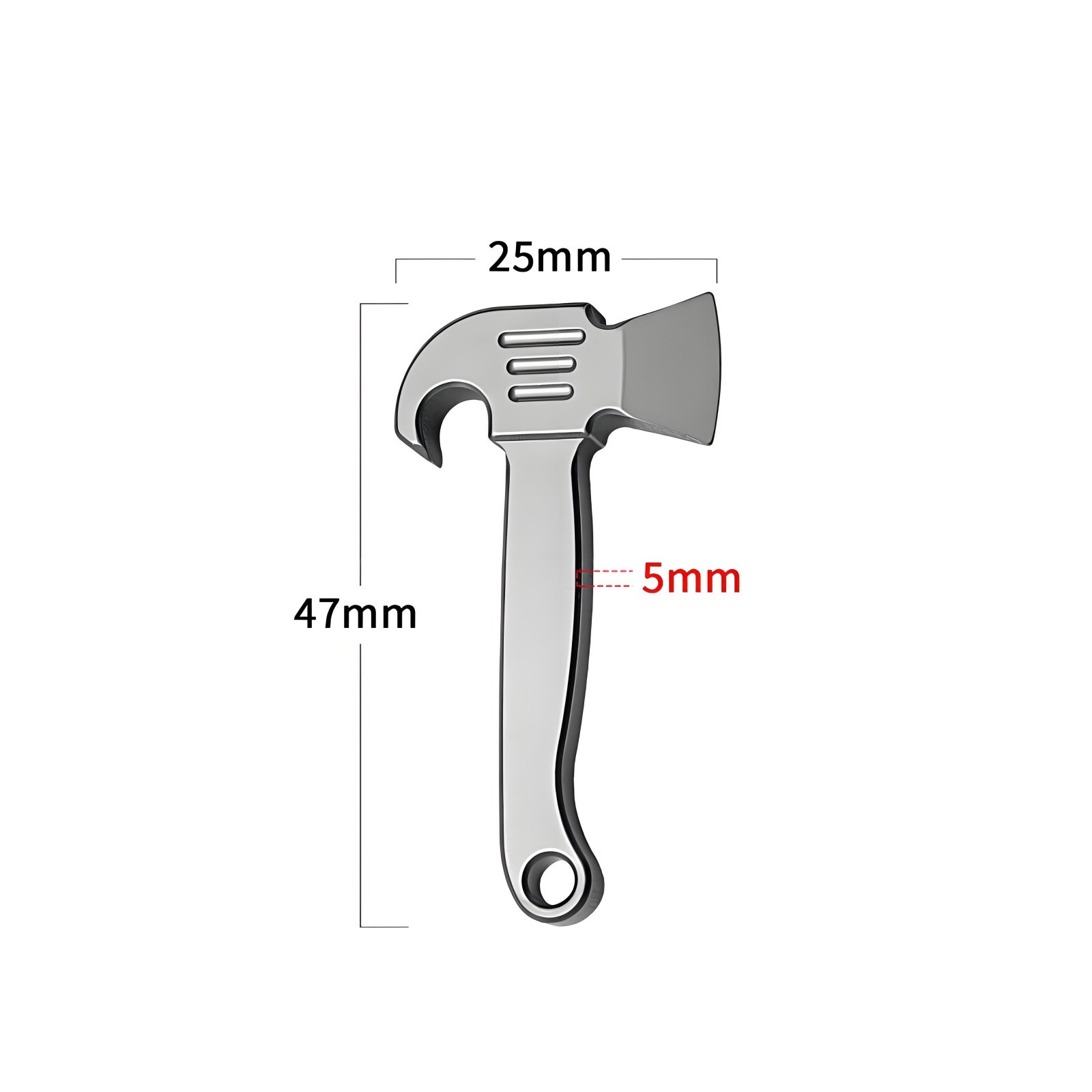 Titanium Alloy Mini Pry Bar EDC Keychain Tool Bottle Opener Necklace Pocket