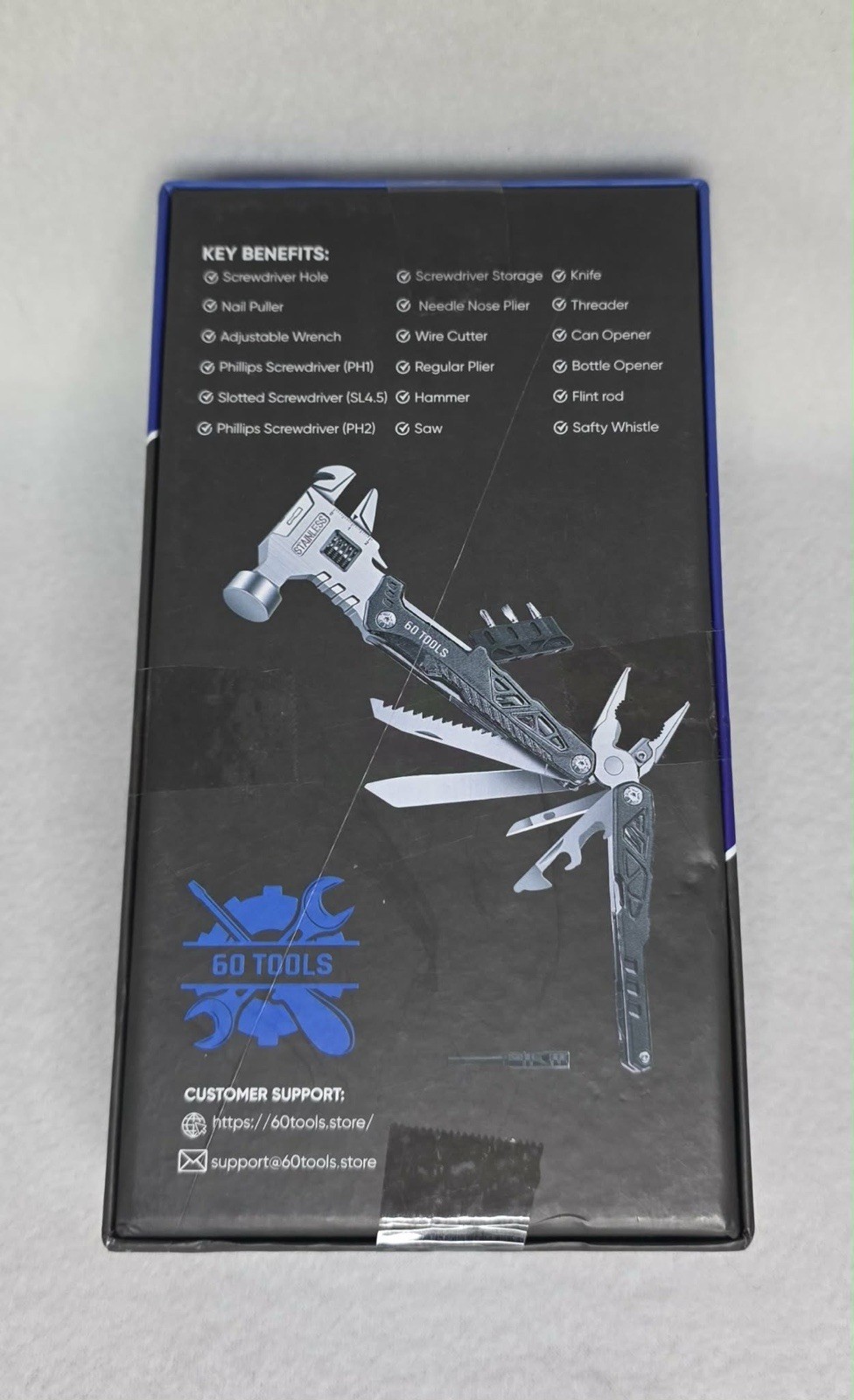 60 Tools 18 In 1 Multifunctional Wrench Hammer