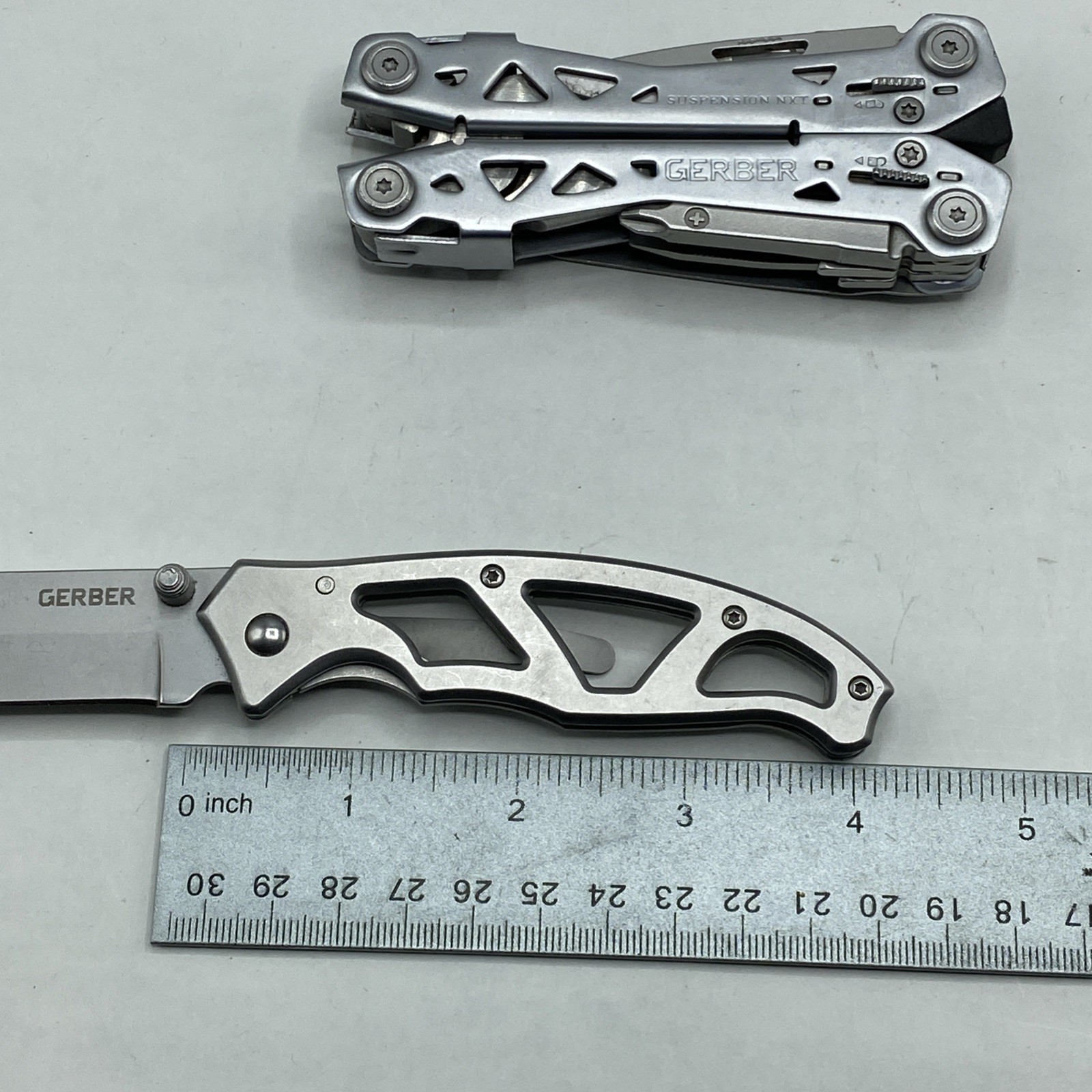 Gerber Suspension NXT & Paraframe I Knife Combo – Silver