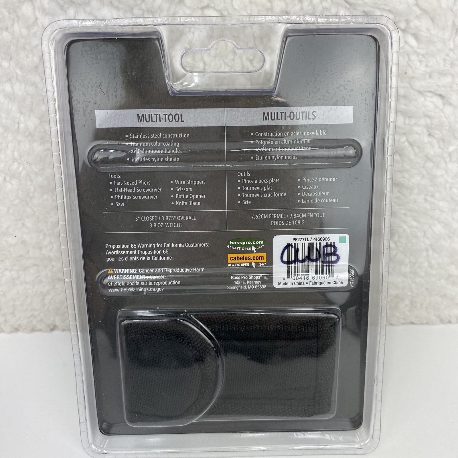 Cabela’s Multi-Tool Green + Nylon Sheath New in Package