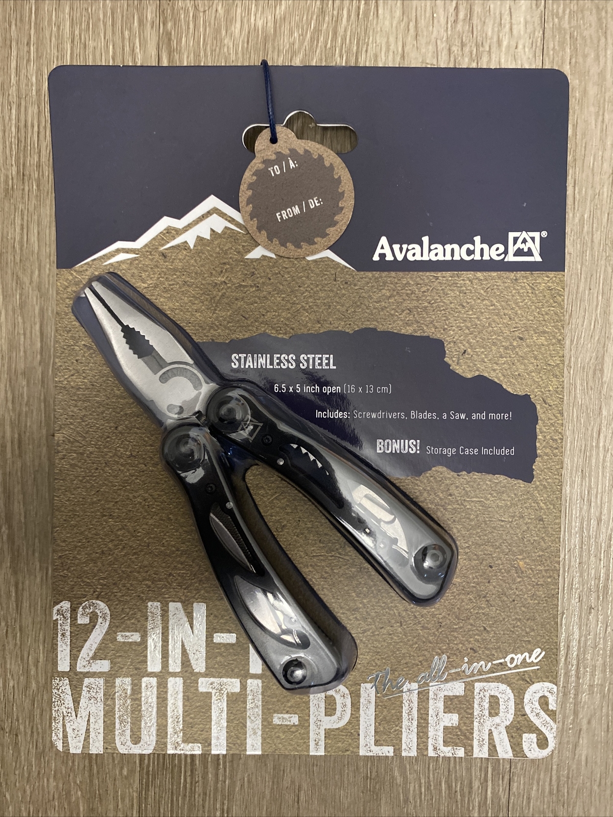 PLIERS 12 N 1 MULTI PURPOSE STAINLESS STEEL STORAGE CASE 2022 NEW AVALANCHE. ✅