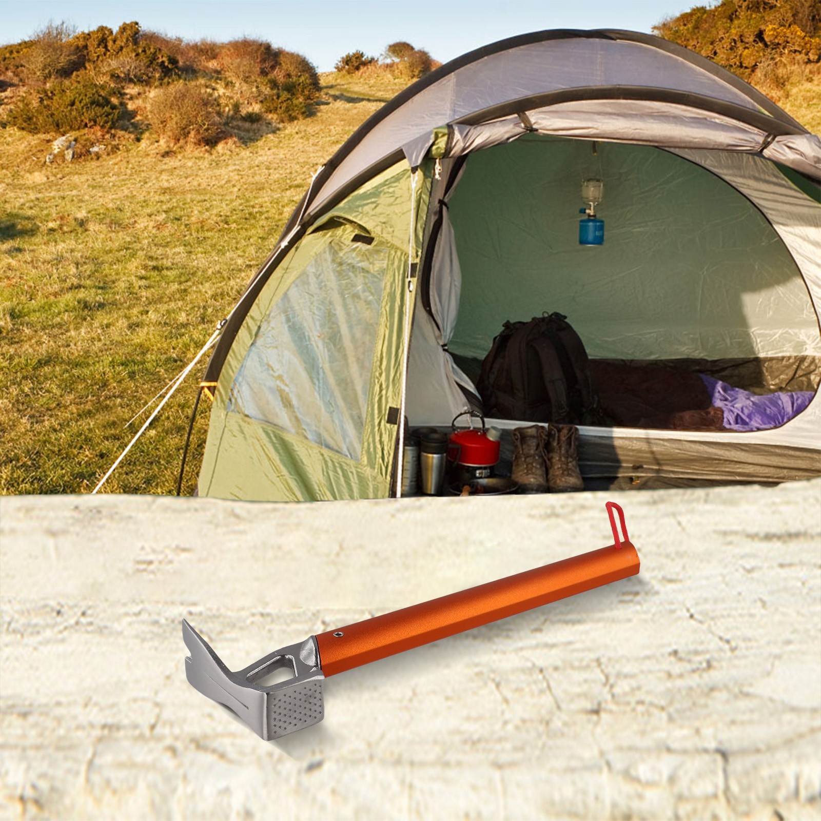 Compact and Lightweight Camping Tent Hammer Ideal for Hiking and Backpacking
