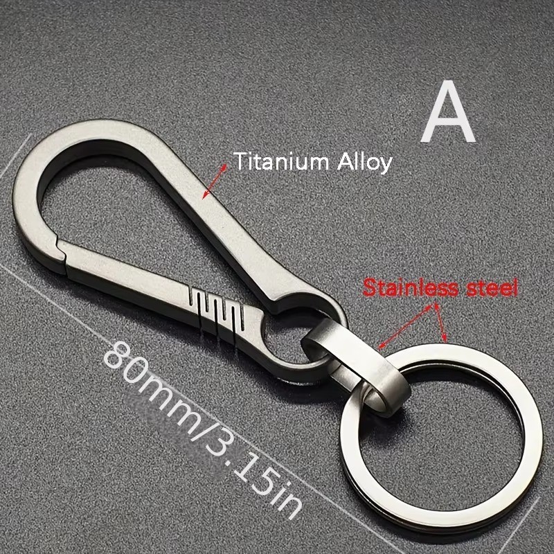 Titanium Carabiner Keychain + Bottle Opener EDC Camping Hiking Fishing Travel