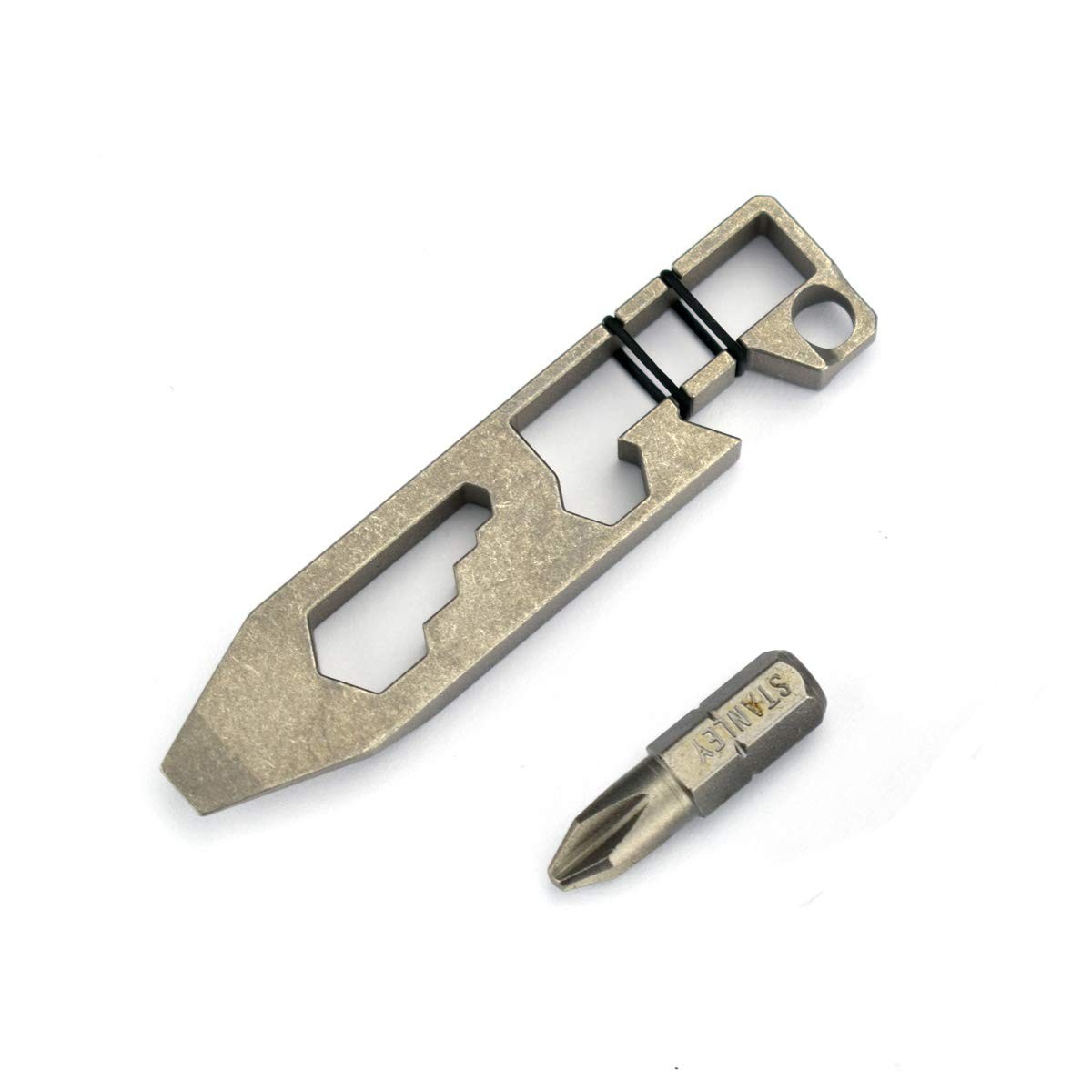 Titanium Multitool Pry Bar Bottle Opener Screwdriver Wrench Tool EDC Gear Key…
