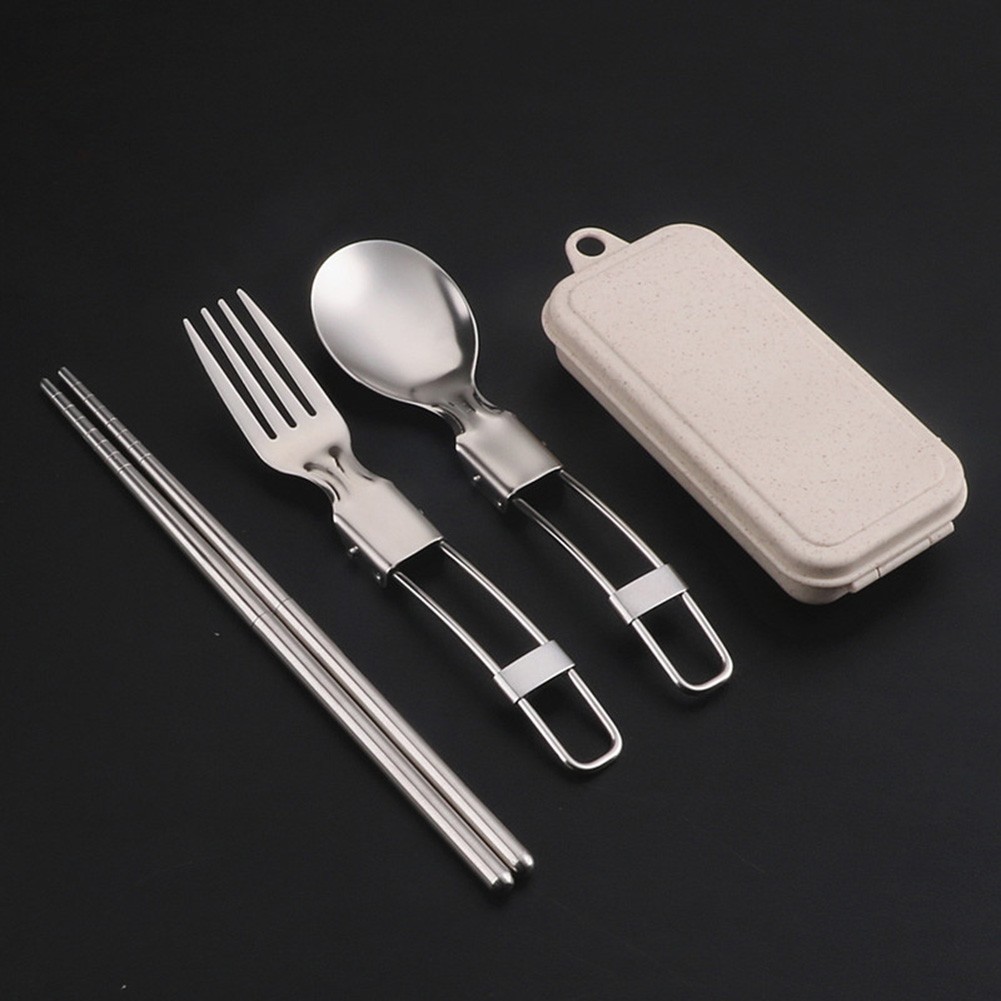 Picnic Cutlery Camping Utensil Easy Storage Foldable Design Functional